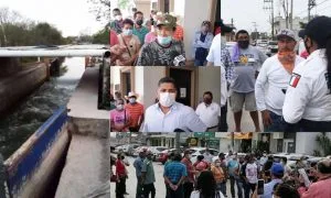 Pescadores bloquean accesos viales a la Presidencia de Altamira